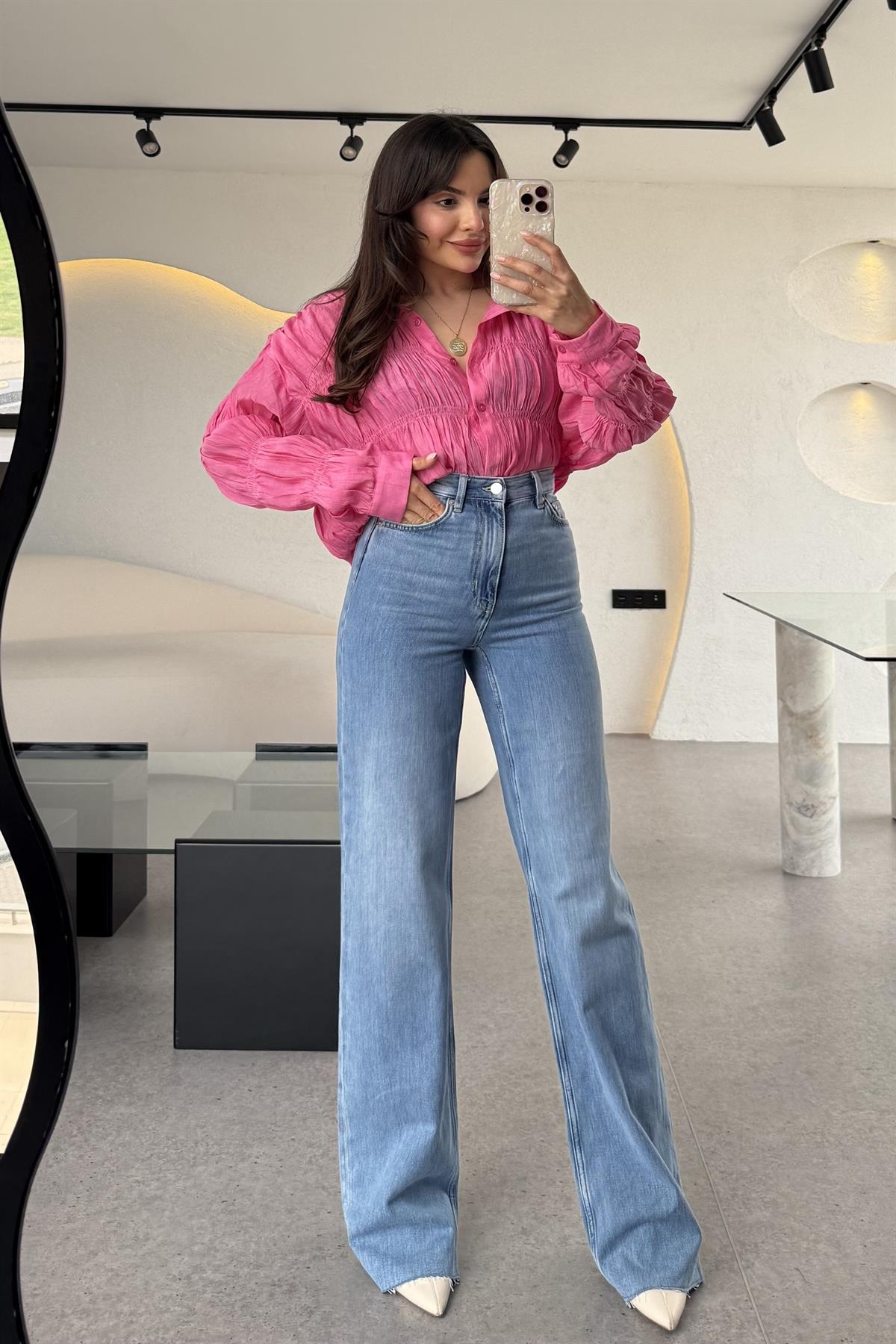 Chapelle Yüksek Bel Altı Kesik Jean