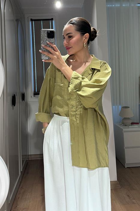 Cherish Tensel  Palazzo Pantolon-Beyaz