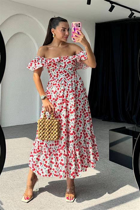 Cherry Madonna Yaka Tasarım Elbise