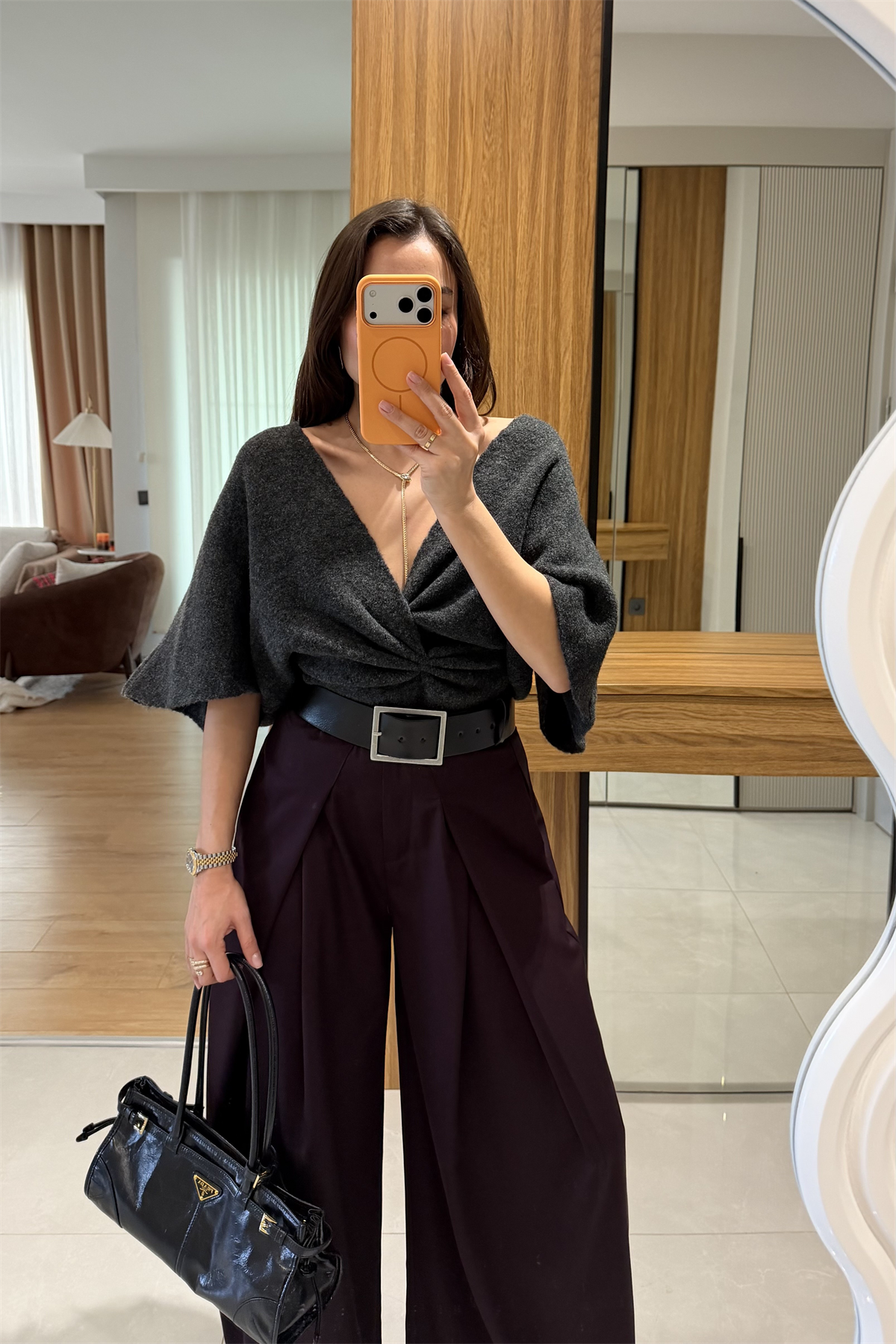 Cileo Antrasit Triko Kazak