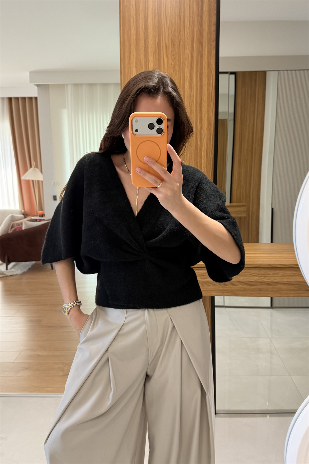 Cileo Siyah Triko Kazak