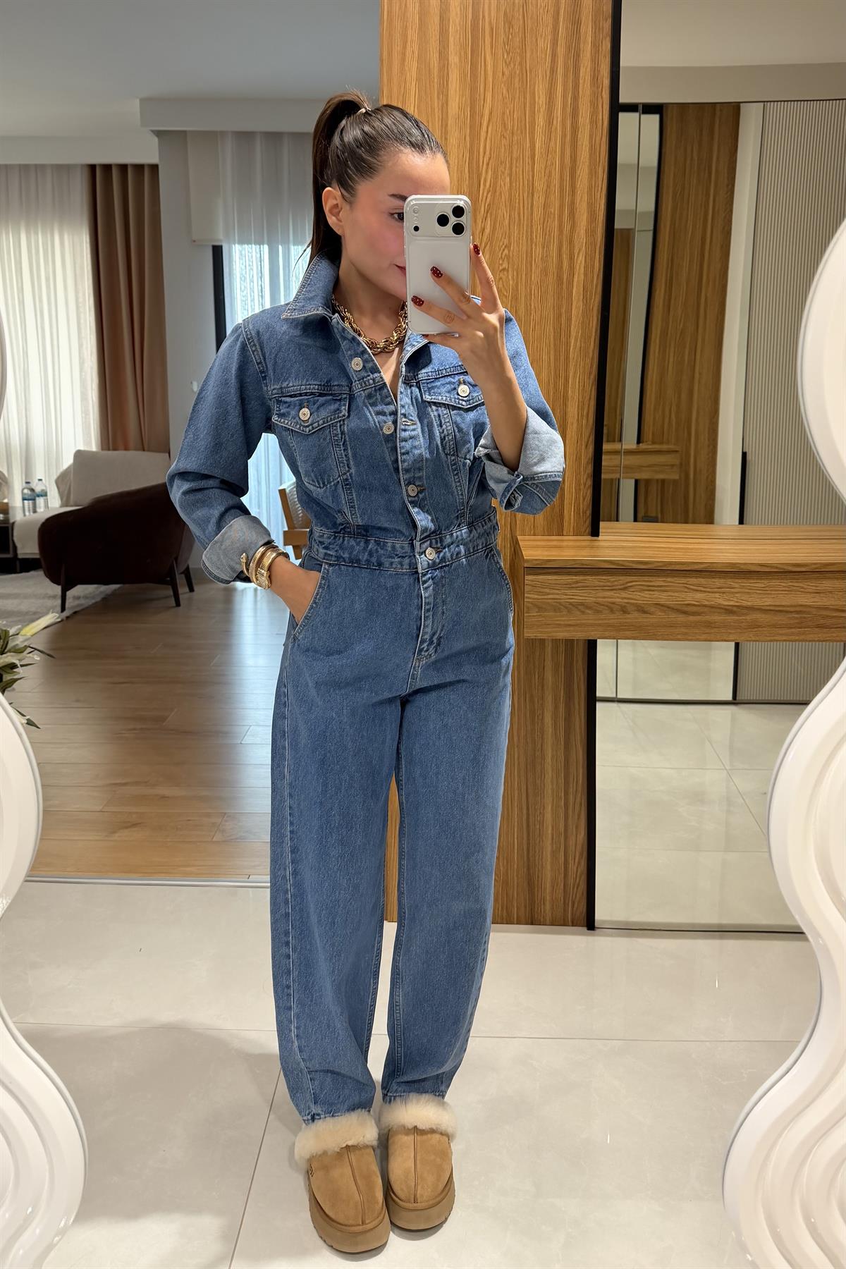 Cintia Lightblue Denim Tulum 