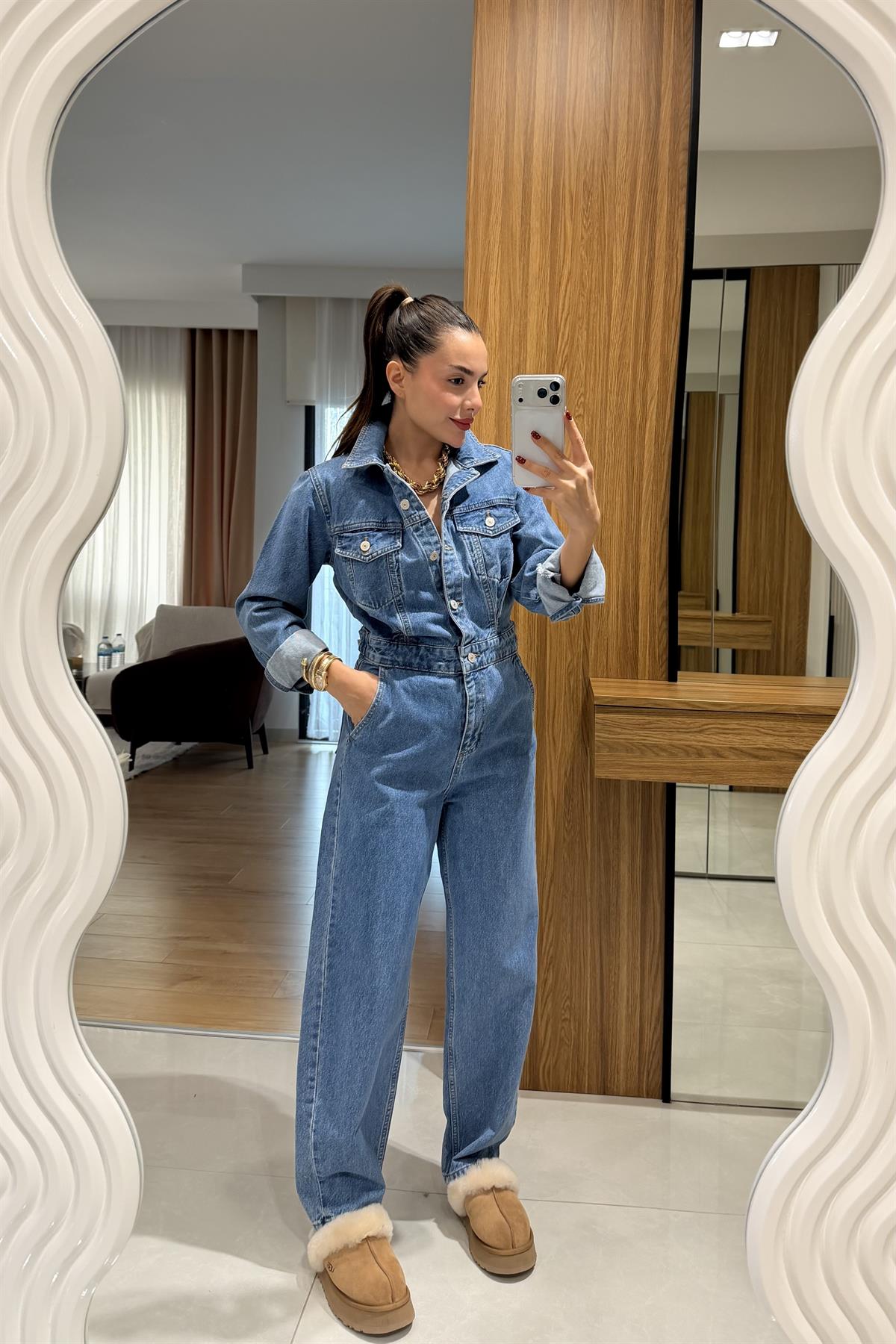 Cintia Lightblue Denim Tulum 