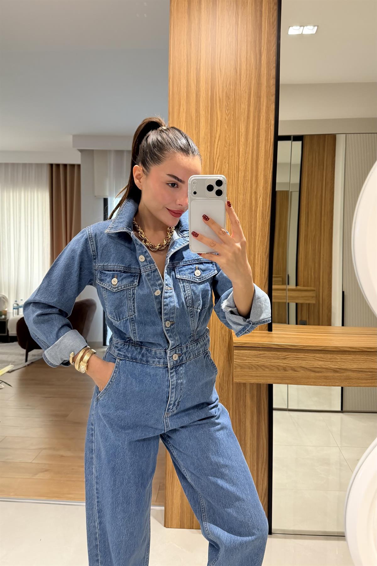 Cintia Lightblue Denim Tulum 