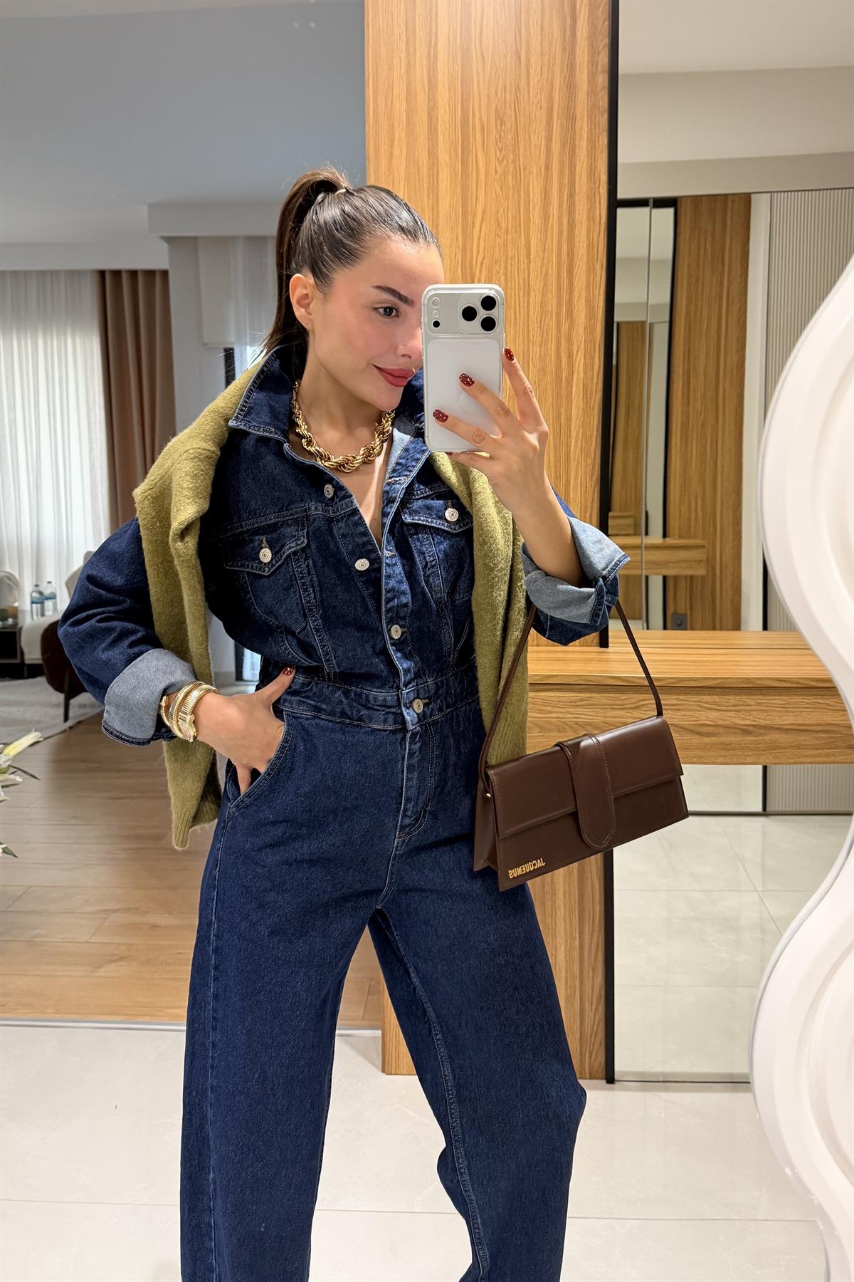 Cintia Midblue Denim Tulum 