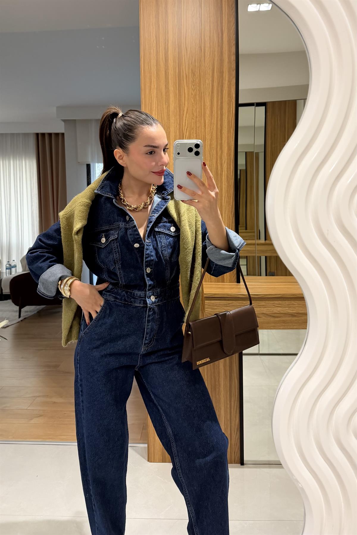 Cintia Midblue Denim Tulum 