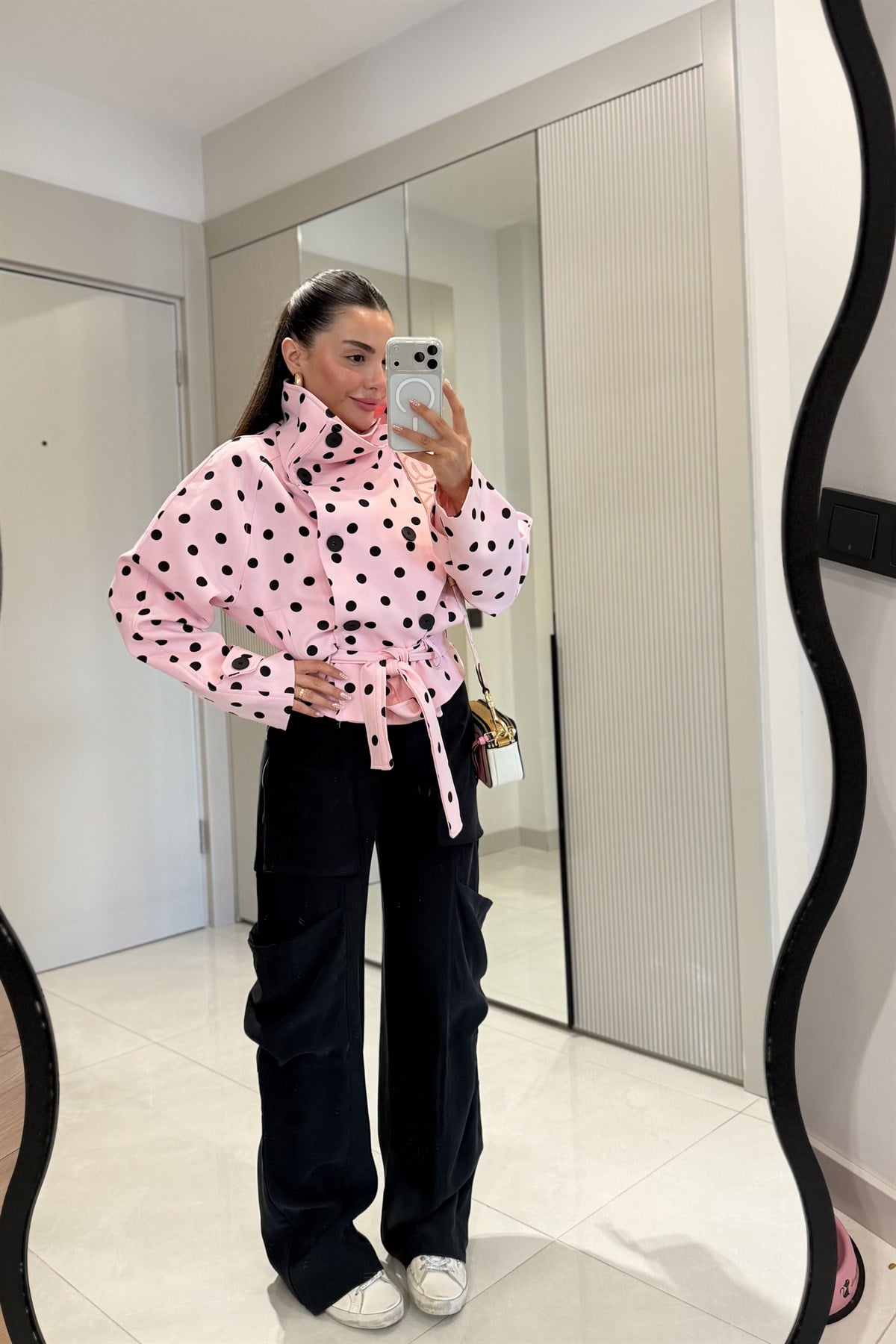 Claira Siyah Tensel Kargo Pantolon