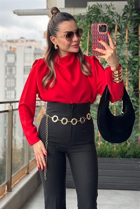 Claride Kırmızı Şık Bluz