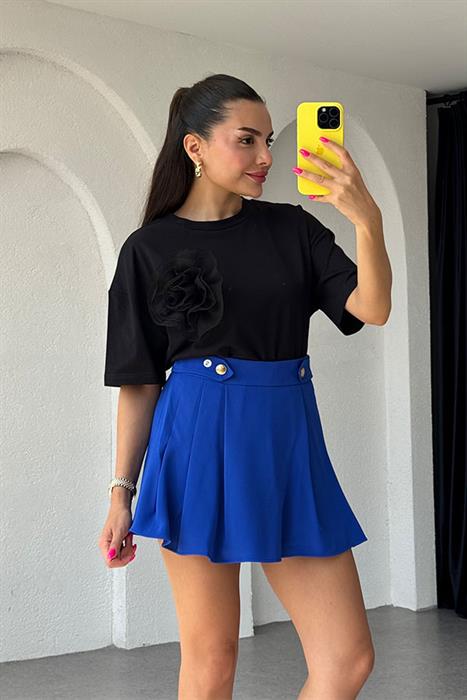 Clark Orijinal Saks Mavi Şort Etek