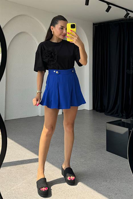 Clark Orijinal Saks Mavi Şort Etek