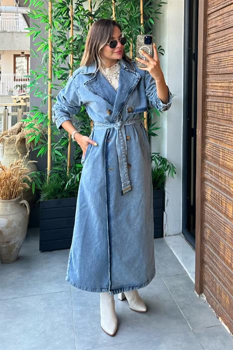 Clau Denim Trench Coat