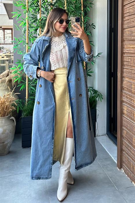 Clau Denim Trench Coat