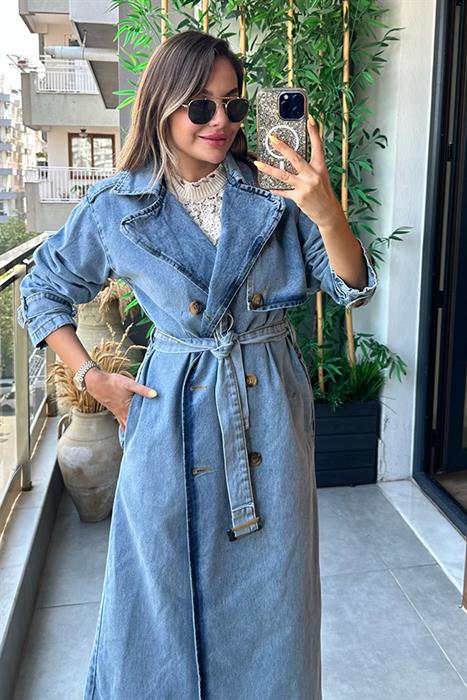 Clau Denim Trench Coat