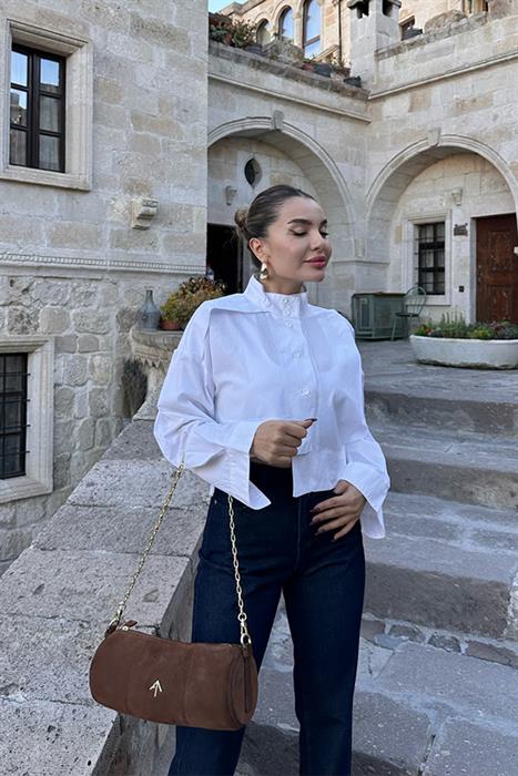 Clay Beyaz Tasarım Gömlek