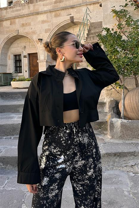 Clay Siyah Tasarım Gömlek