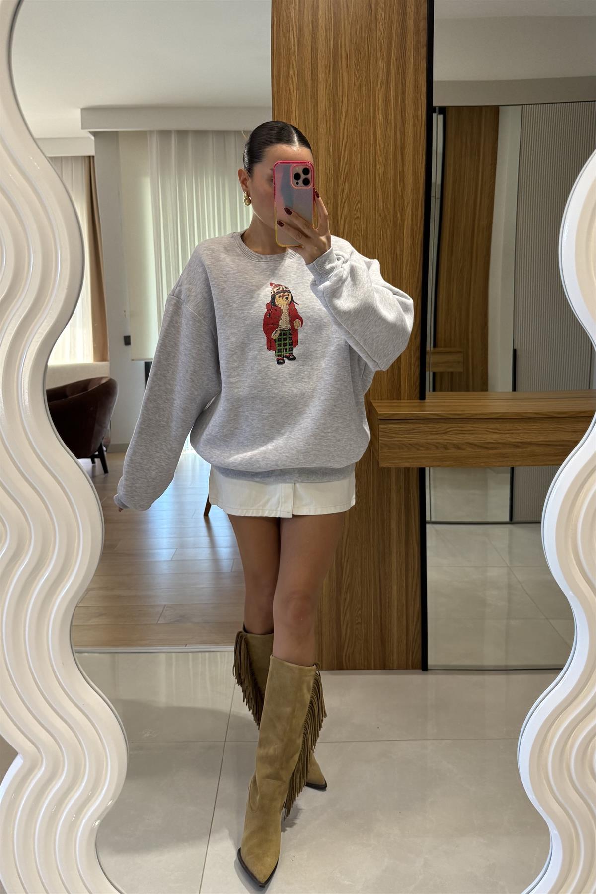 Clove Karmenaj Şardonlu Sweatshirt 