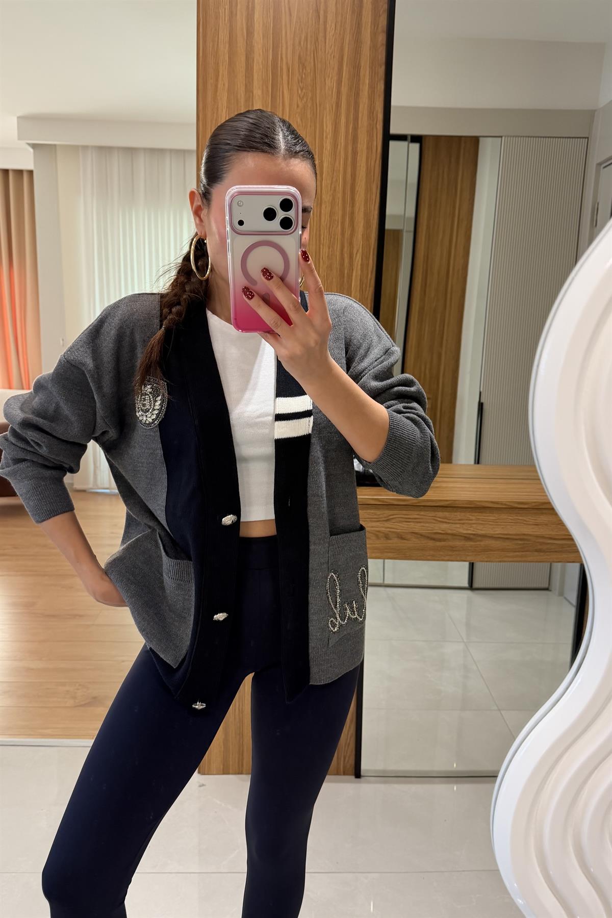 Club Taş İşlemeli Hırka