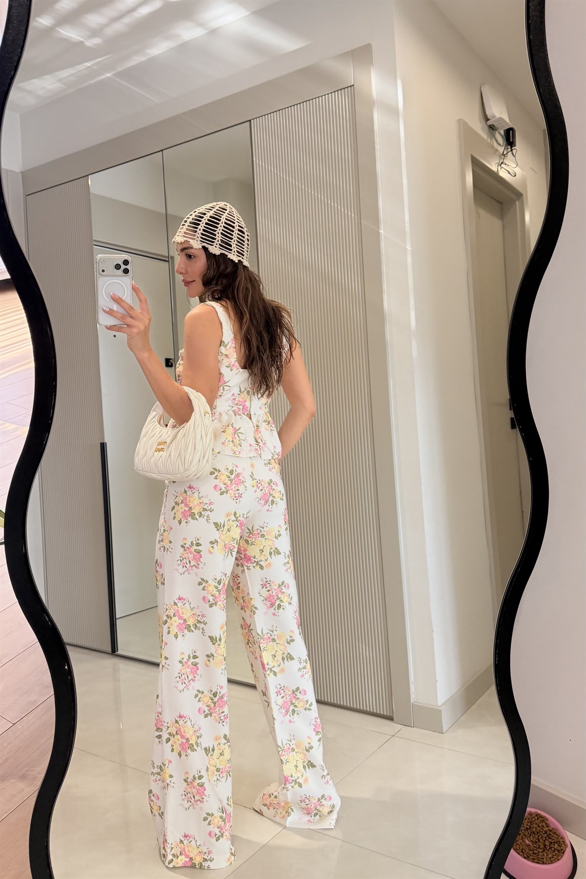 Couple Çiçek Desen Büstiyer Pantolon Takım