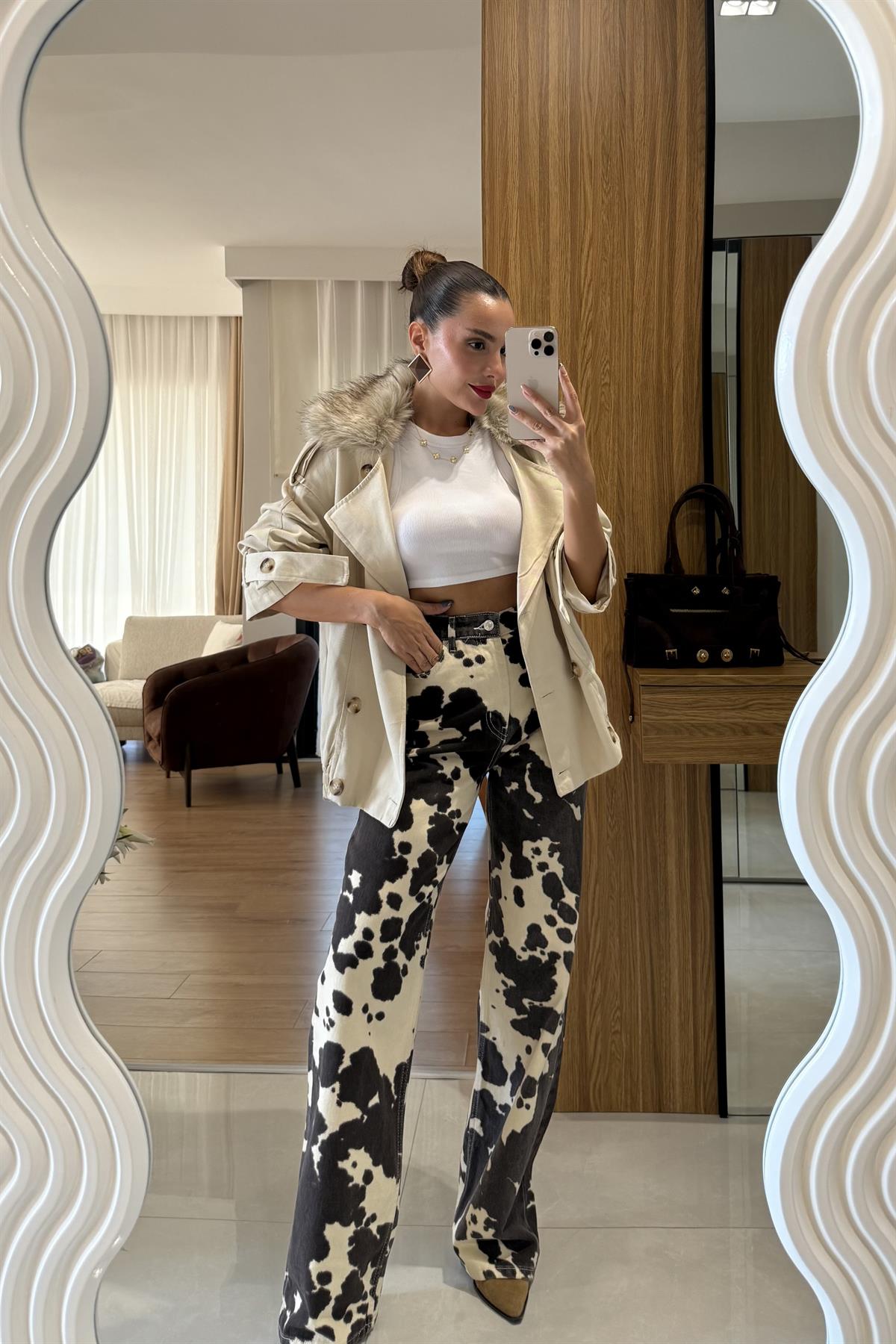 Cowe Dalmaçyalı Desenli Jean