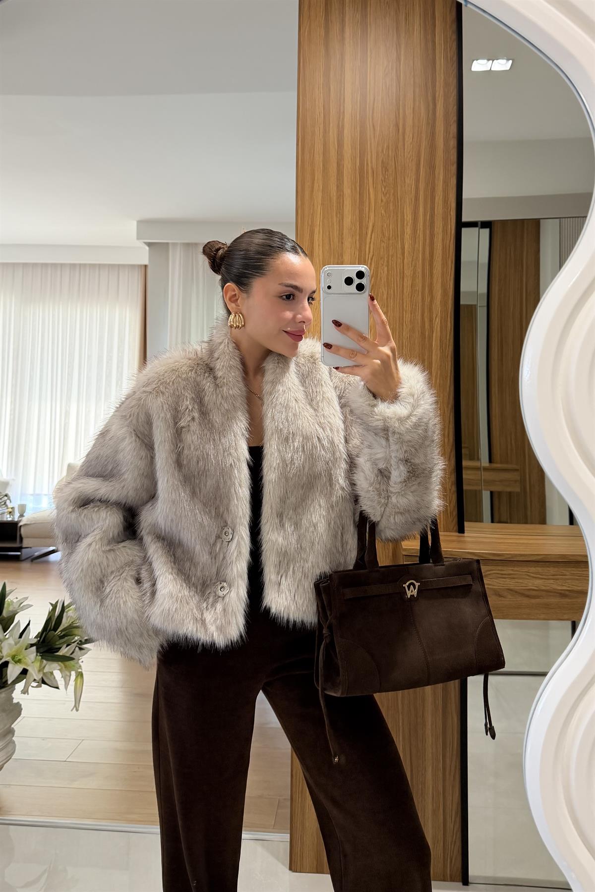 Cristal Bej Premium Kürk