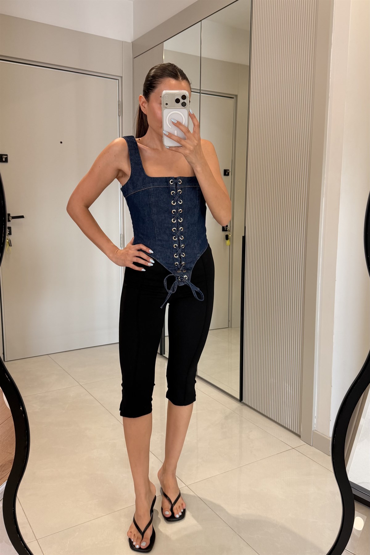Cruz Denim Korse Kuşgözü Detaylı Büstiyer