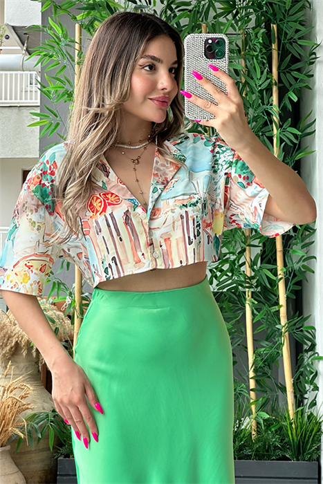 Cyro desenli mini gömlek