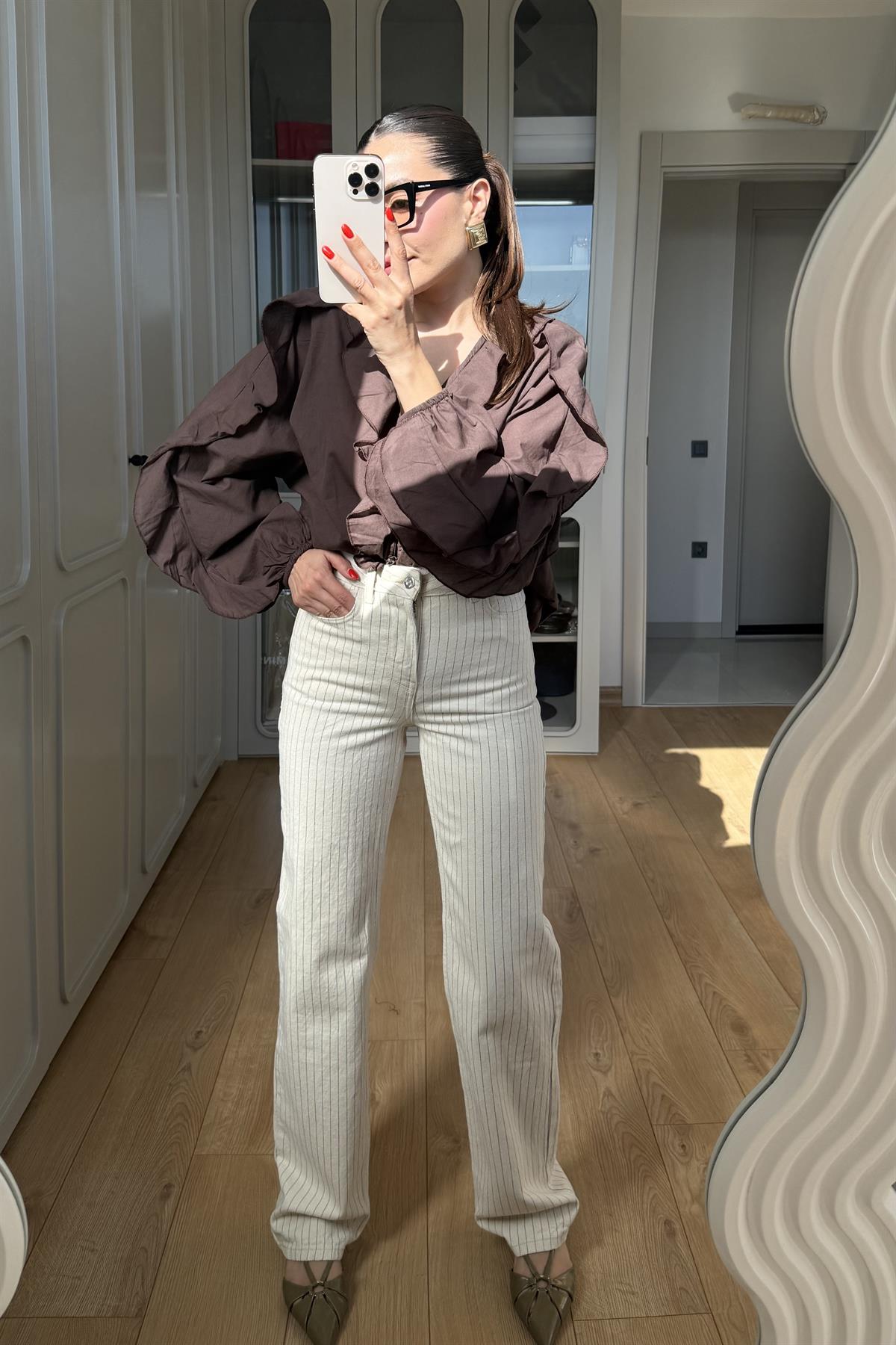 Damian Çizgi Detay Straight Pantolon