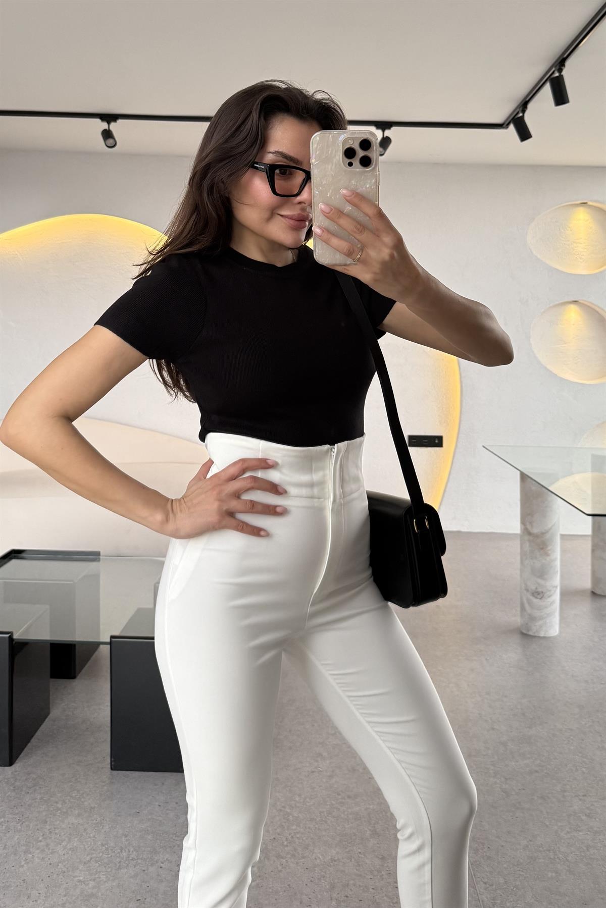 Darth Siyah Bisiklet Yaka Kısa Kol Crop