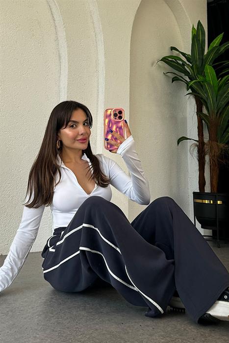 Dativus Füme Şeritli Modal Eşofman Altı 