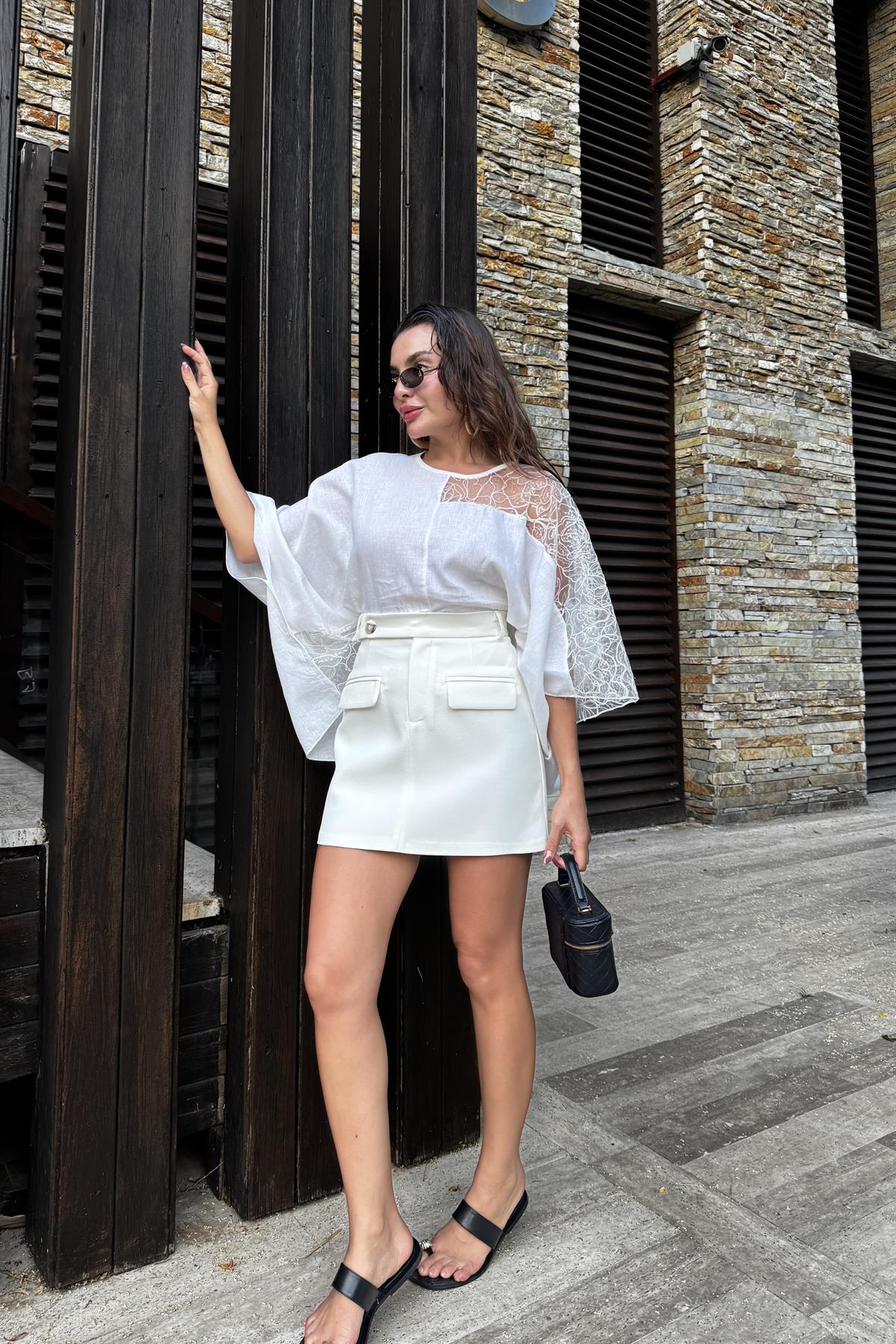 Dawson Keten Özel Tasarım Premium Bluz