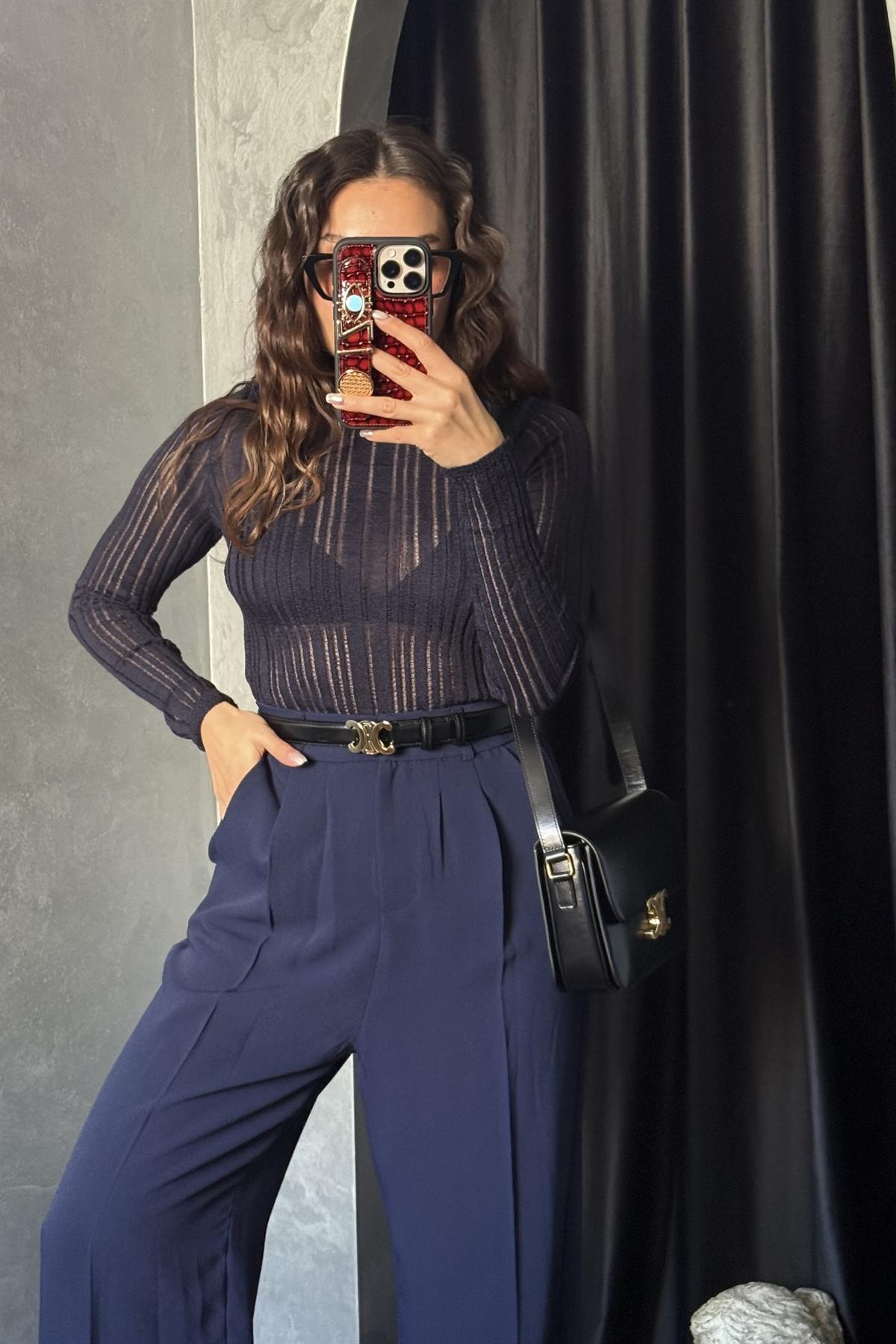 Dexter Lacivert Transparan Body 