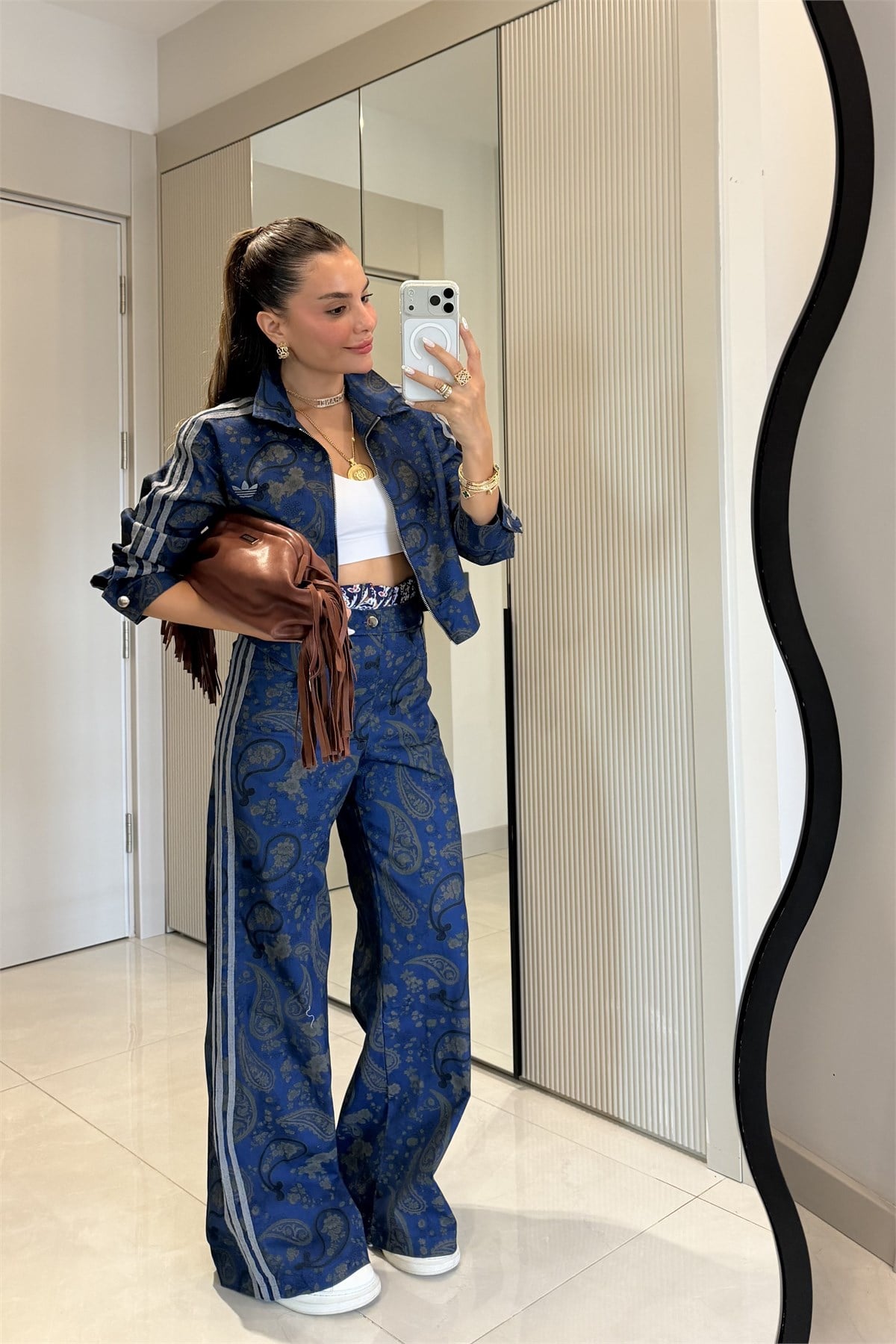 Diamond Lacivert Desenli Marka Model Takım