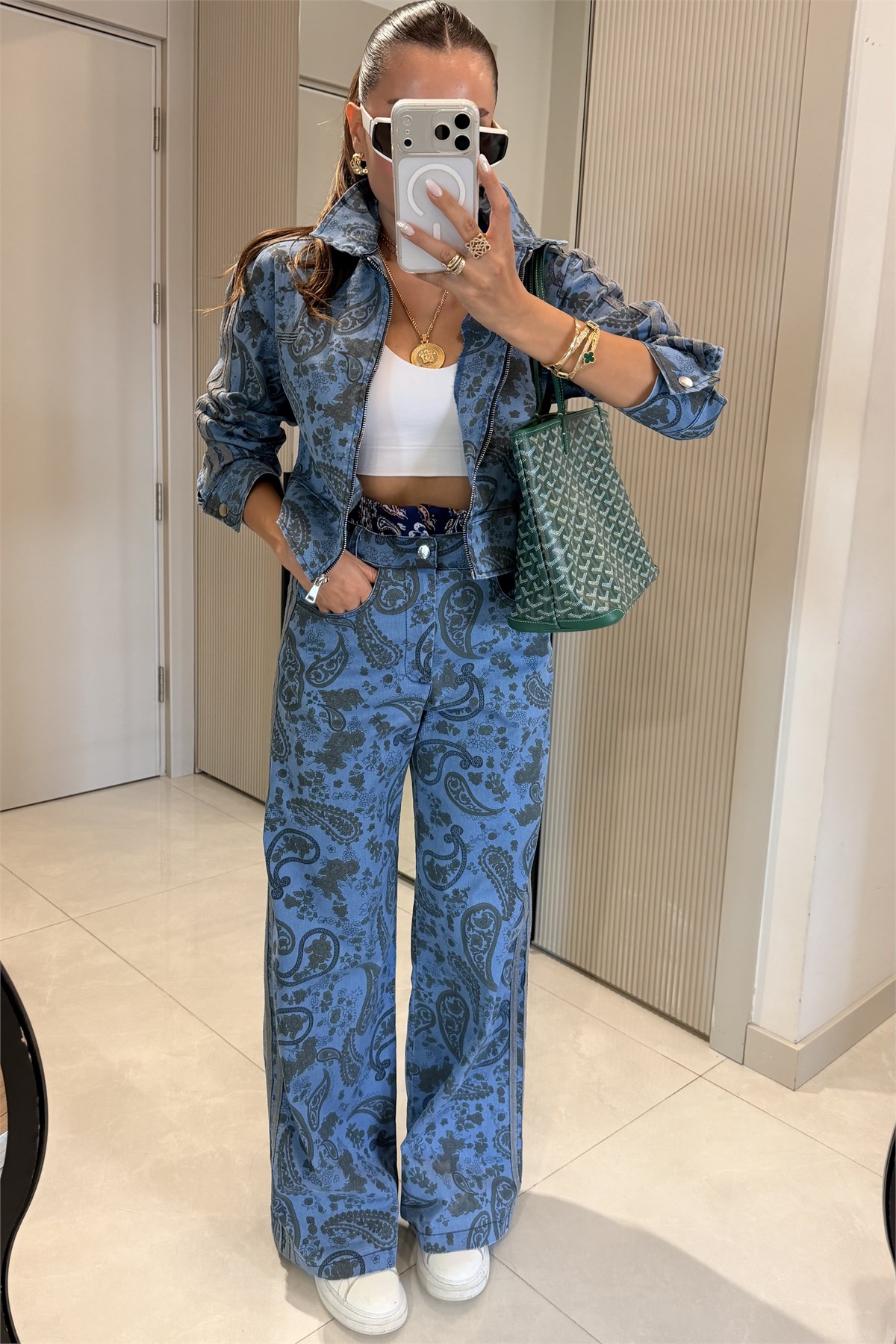 Diamond Mavi Desenli Marka Model Takım