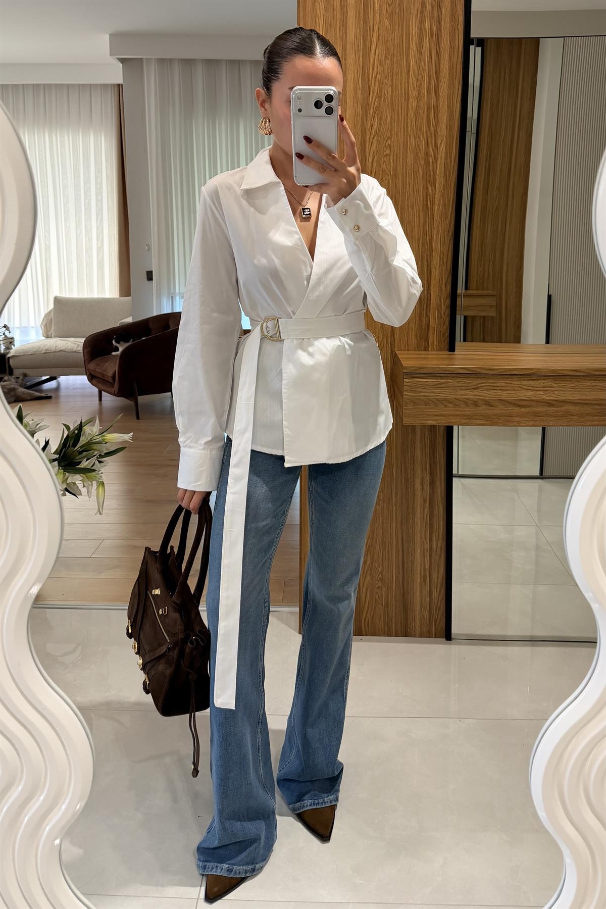 Doen Düğmeli İspanyol Jean