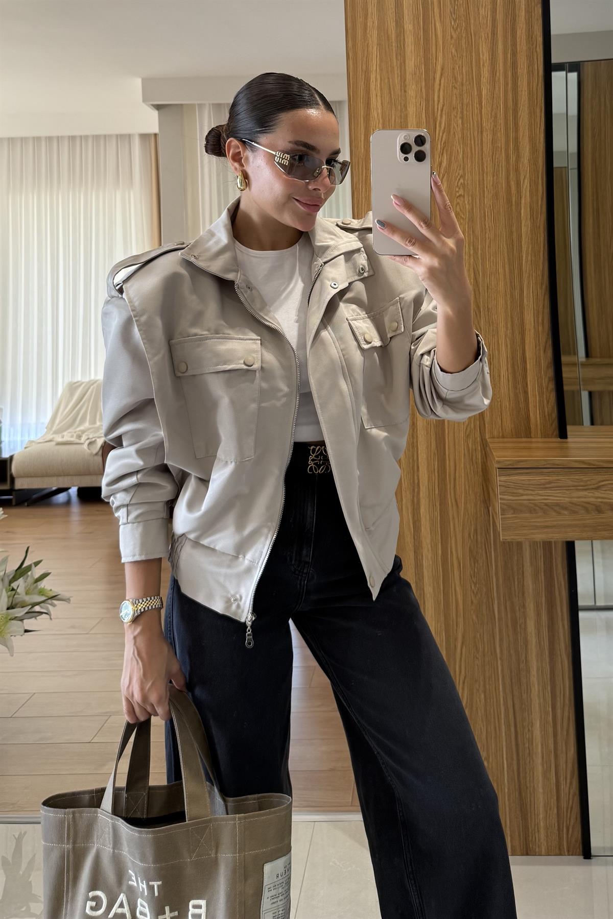 Donato Bej Bomber Vatkalı Ceket 