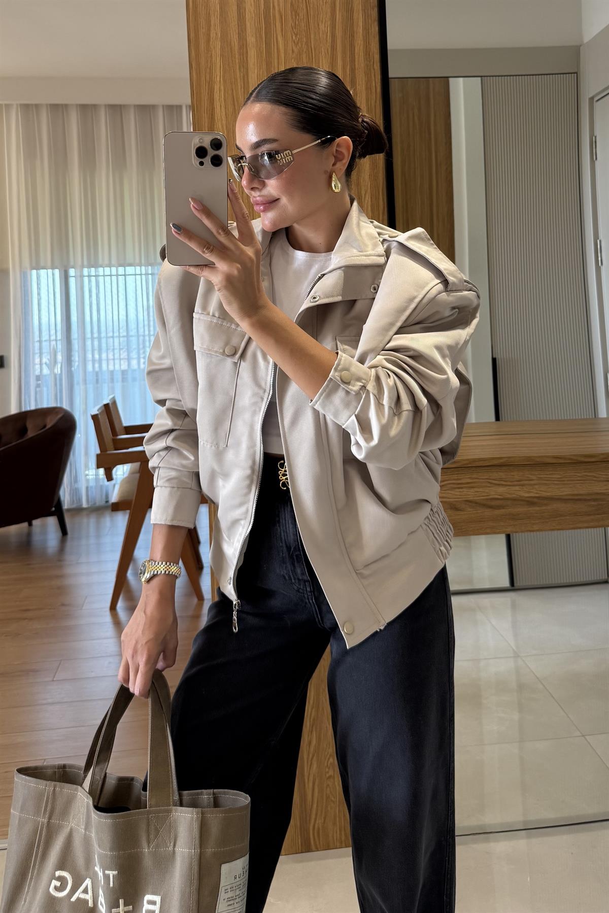 Donato Bej Bomber Vatkalı Ceket 