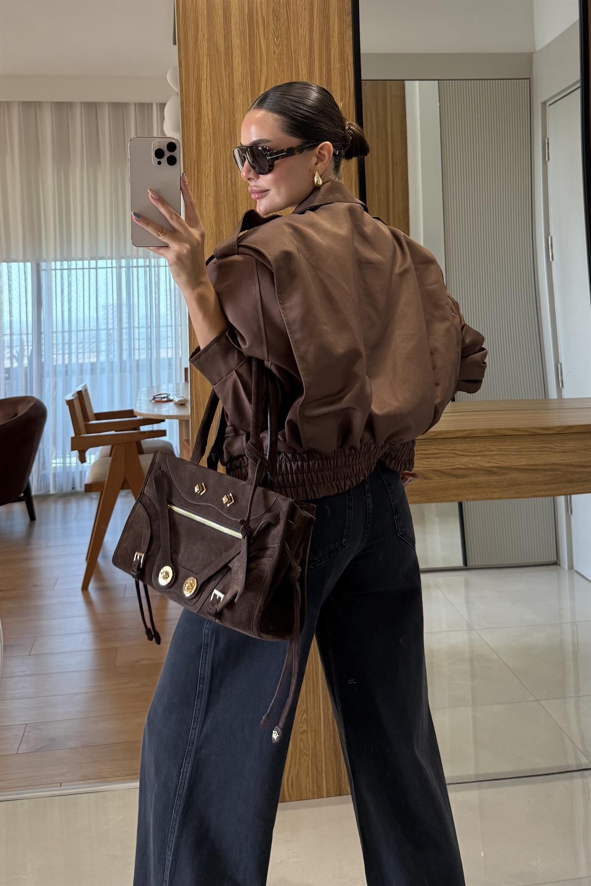 Donato Kahve Bomber Vatkalı Ceket 