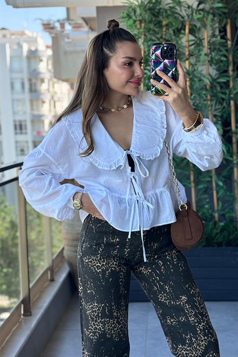 Duches Pinterest Gömleği  - Beyaz