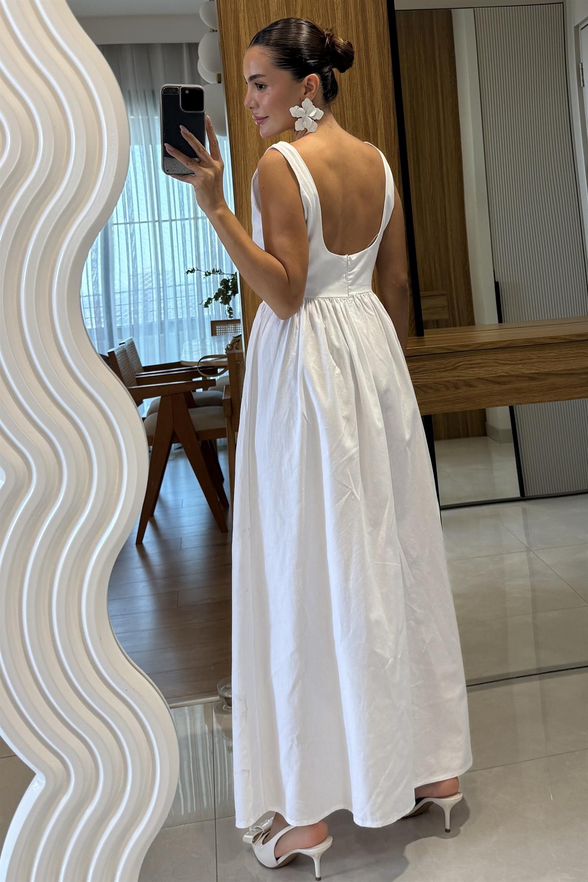 Dykes Sırt Dekolteli Maxi Elbise