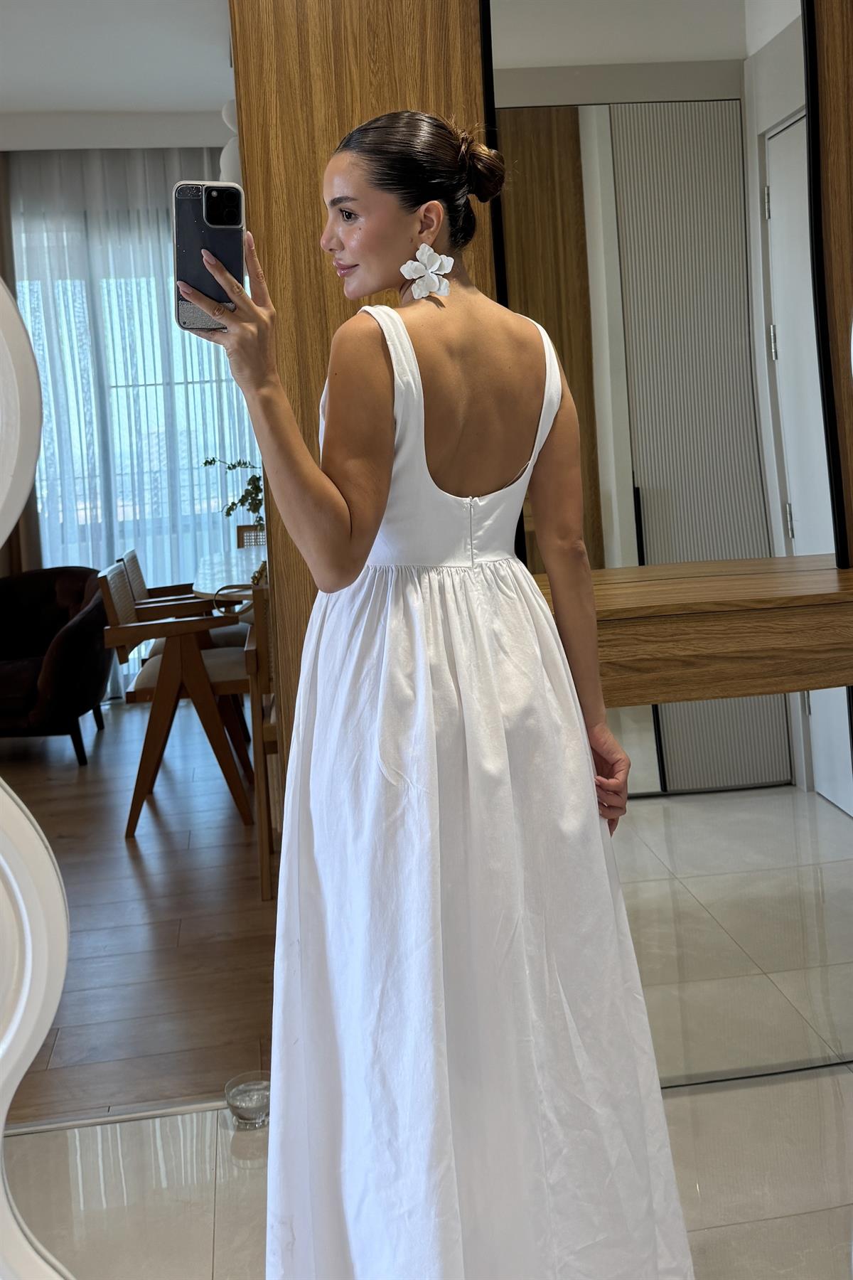 Dykes Sırt Dekolteli Maxi Elbise