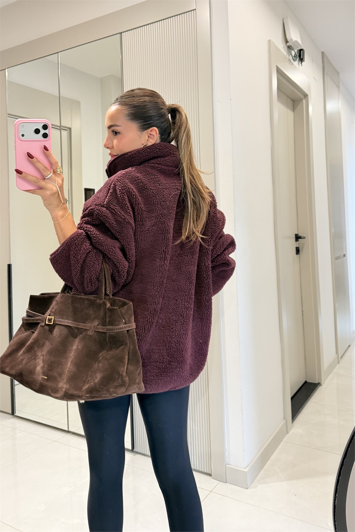 Eliana Mürdüm Teddy Fermuarlı Sweat