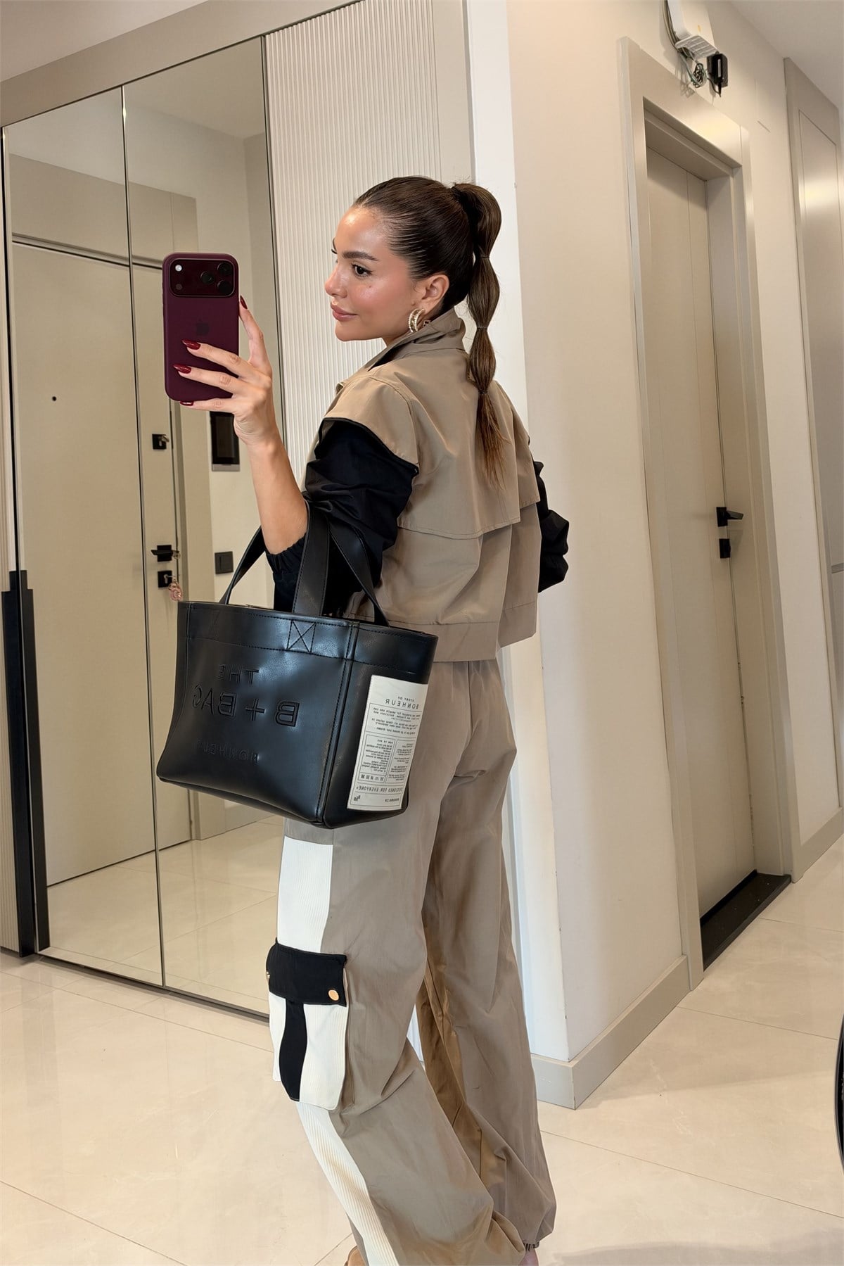 Elvia Kontrast Cep Detaylı Premium Takım