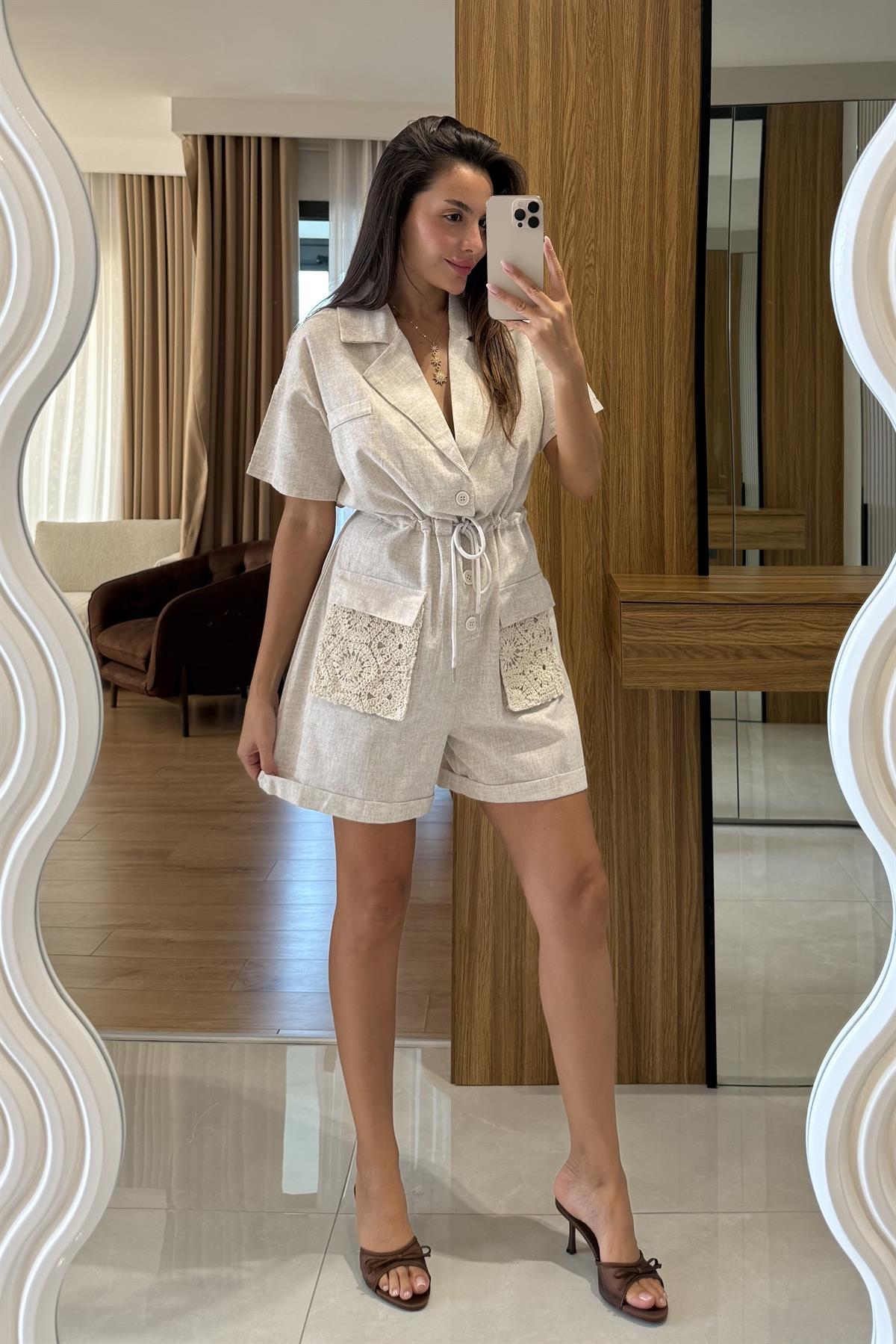 Enviro Keten Cebi Nakışlı Tulum