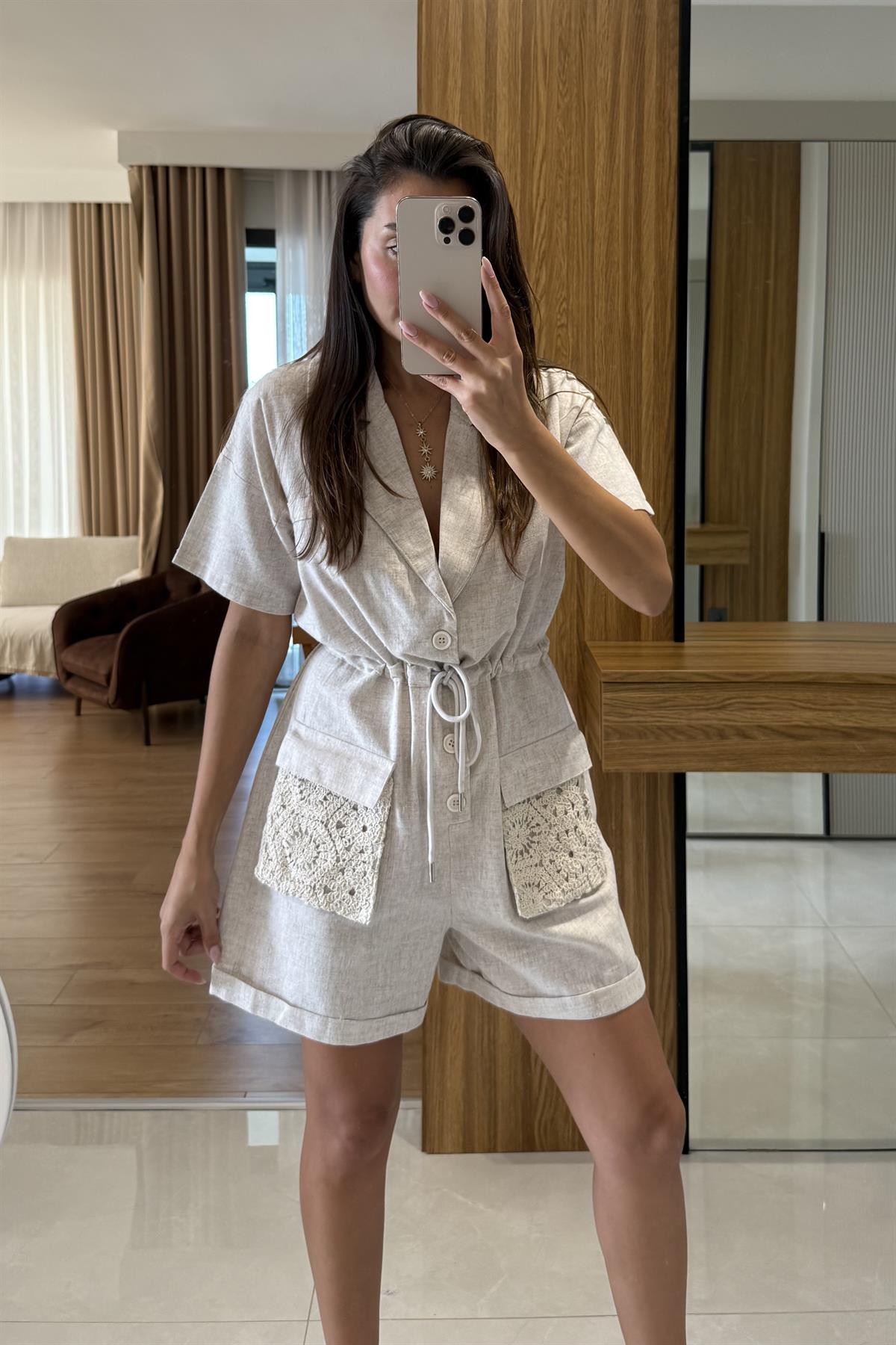 Enviro Keten Cebi Nakışlı Tulum