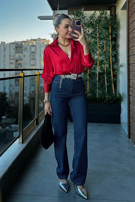 Escobar Sim Geçişli Palazzo Jean - Mavi