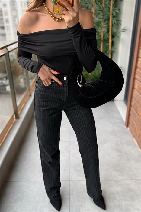 Escobar Sim Geçişli Palazzo Jean - Siyah