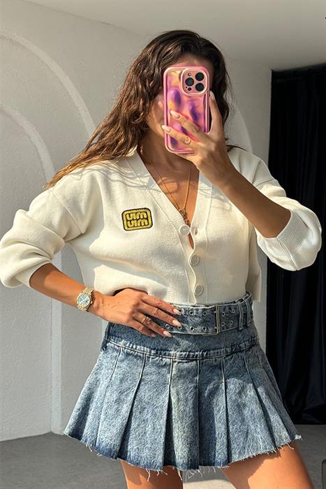 Evelin Kemerli Denim  Etek 