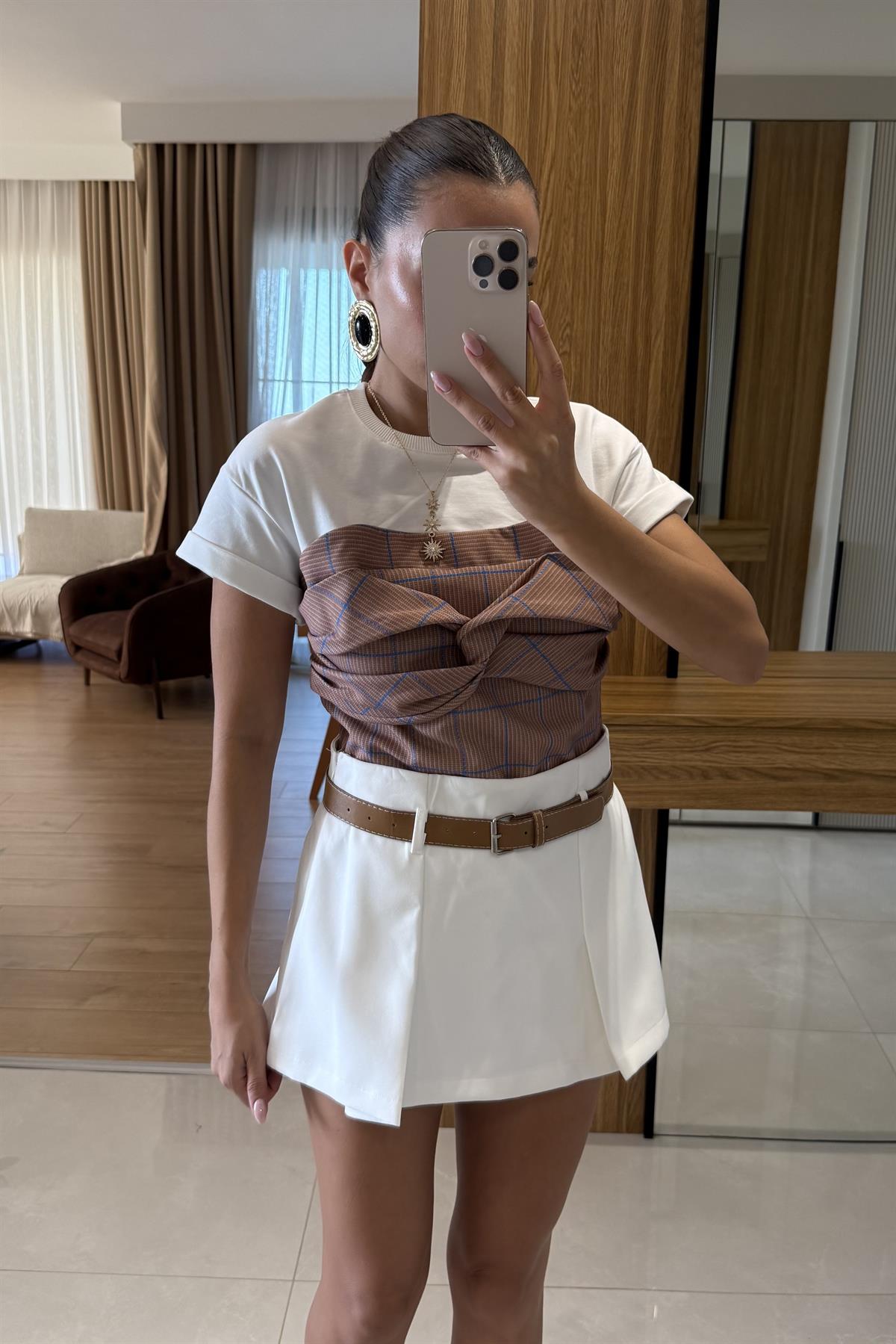 Fallon Önü Bağlamalı Tshirt