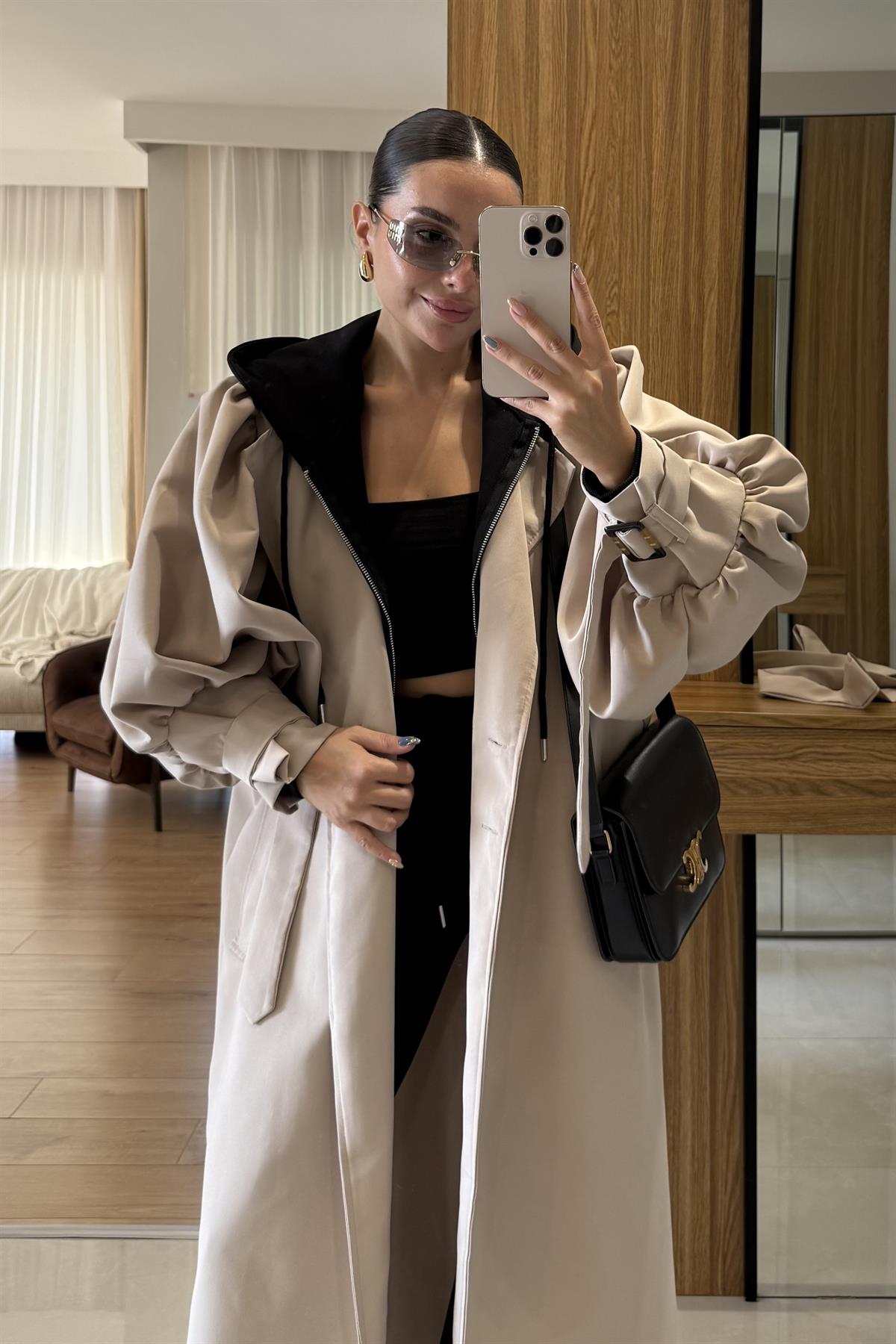 Fergus Balon Kol Tasarım Trenç