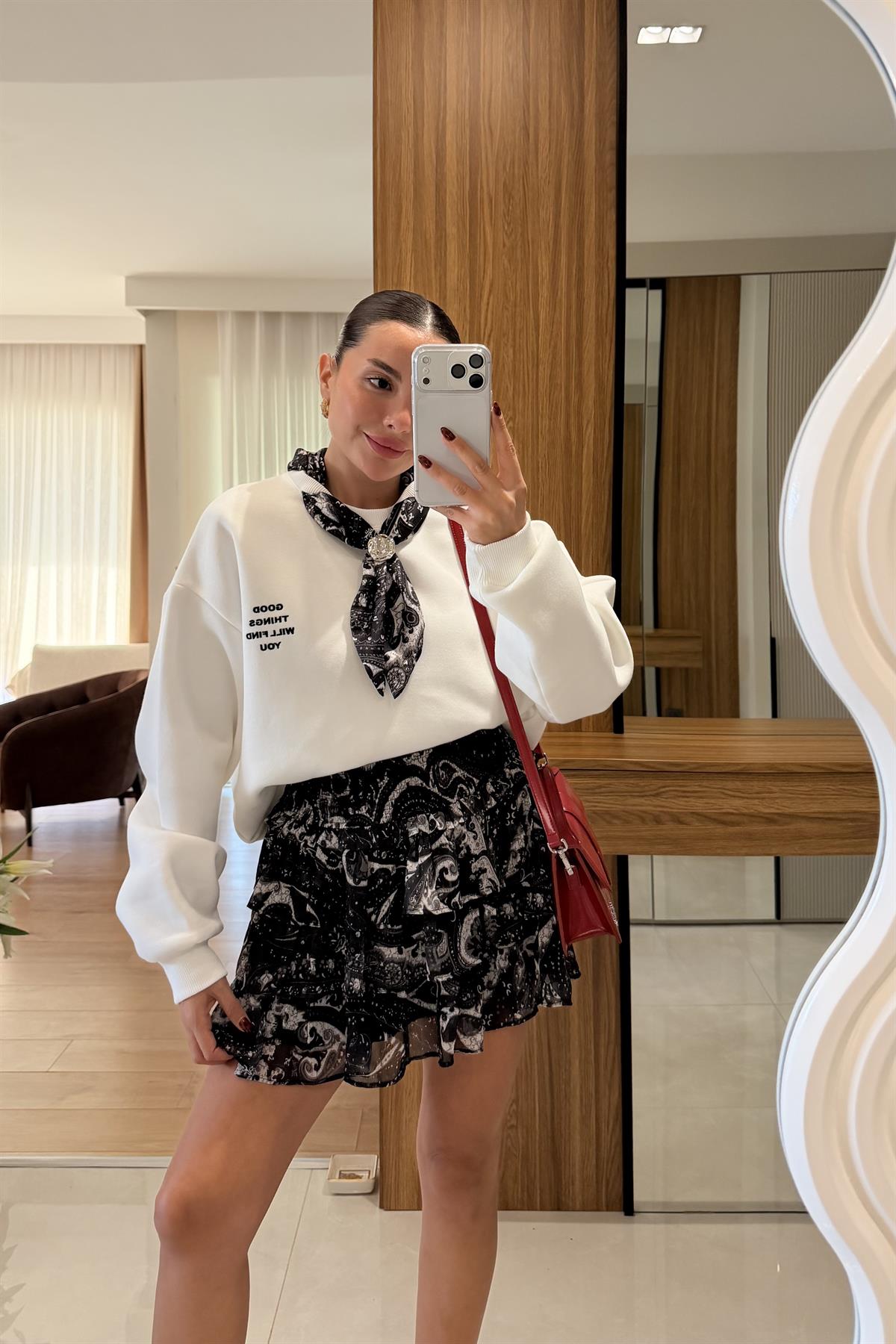 Fiorella Etnik Fırfırlı Etek